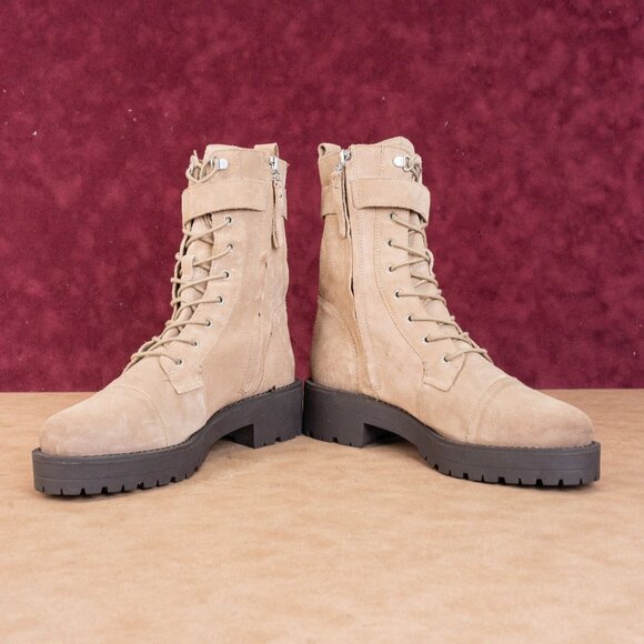 Sam Edelman Women Junip Brown Suede Festival Combat Platform Boots Size 10 - Picture 3 of 8